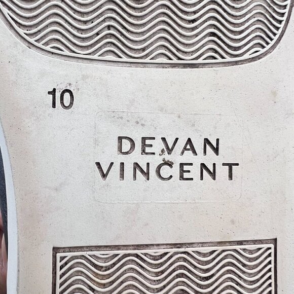 Devan Vincent Men Size10 Black Leather Classic Rubber Sole Lace Up Casual Shoes - Picture 14 of 15